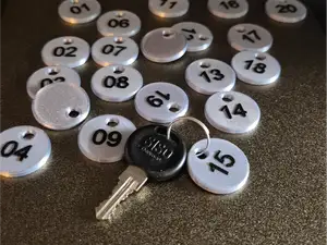 Round keychain numbers 
