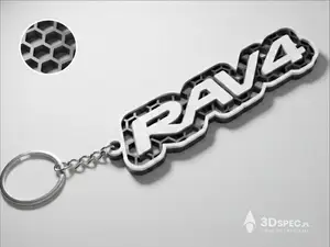 RAV4 logo honeycomb keychain
