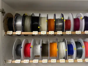 IKEA Billy shelf - spool holder