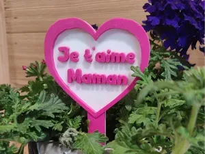 Piquet pour pot de fleurs Fete de meres