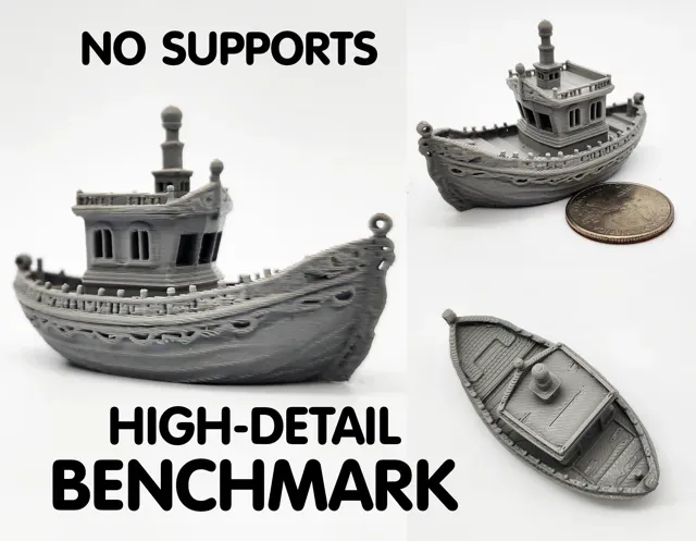 High Detail Benchmark Boat - No Supports