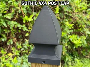 Hollow Gothic 4x4 Deck Post Cap with screw holes