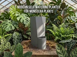 Modern Self-Watering Planter,Easy Access Reservoir
