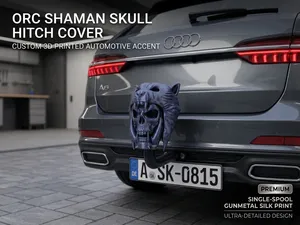 Orc Shaman Skull Tow Hitch Cover