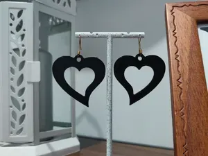 Aretes Corazón Anidado
