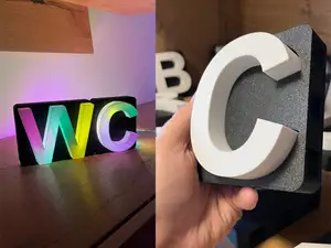 3D Buchstabe „C“ – modular, LED-fähig & A–Z Serie