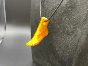 foot shape necklace key ring 3dscanned female foot