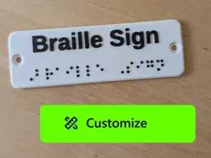 Parametric Braille Signs