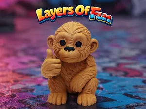 Affe "Thumbs" als freche Fun Figur