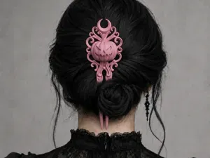 Halloween Samhain Goth Pumpkin Hairpin Fork
