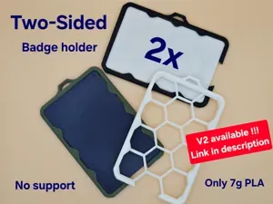 Two-sided badge holder - honeycomb