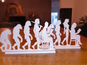 Human Evolution → Book Lover (Man & Girl)