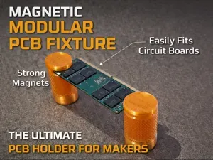 Modular Magnetic PCB Holder for Makers