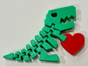 Flexi Rex With Heart For Valentine's Day