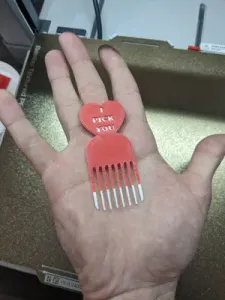 I PICK YOU - Lovely Hair Pick Comb - Sweet Heart