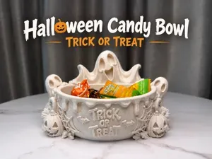 Halloween Candy Bowl – Trick or Treat Ghosts