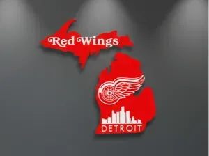 Detroit Red Wings Larger Michigan Mitten