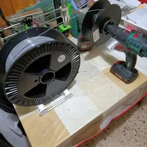 Spool Re Winder + Spool Holder KIT - Drill powered - No nut needed