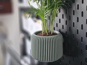IKEA Skadis Flower Pot Planter Modern Ribbed Vase