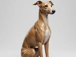 Elegante Scultura di Levriero (Greyhound)