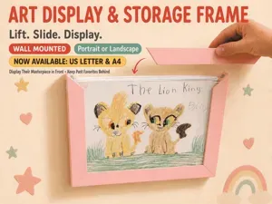Kids’ Art Display & Storage Frame | A4 and US Lttr