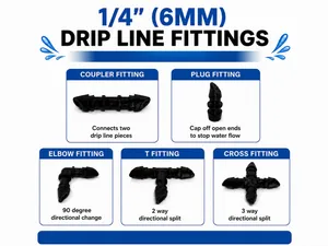 Irrigation Fittings for 1/4" (6mm) Drip Line
