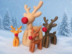 Balloon Reindeer - Rudolph the Red Nose Reindeer