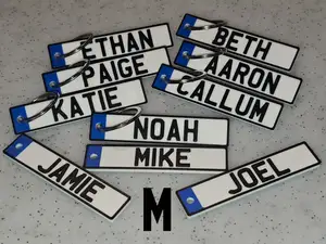Name key fob (names beginning with M)