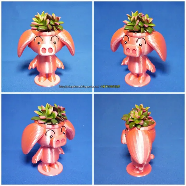 Cute animal - Rose pig potted — Фото 2 из 6