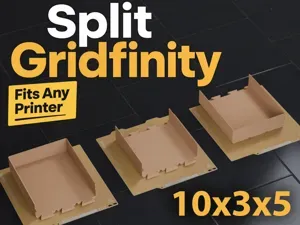 Gridfinity 10x3 Bin (5U) Dovetail Split to Fit
