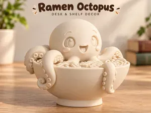 Ramen Octopus | Cute Desk & Shelf Decor