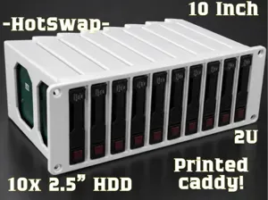 10" Rack 2U 10x2.5 SSD Hotswap panel for HP Gen8/9