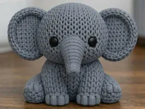 Cute Knitted Elephant