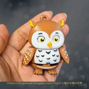 Articulated Cute Owl keychain 可活動的可愛貓頭鷹鑰匙扣