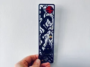 Dark Dragon & Haunted Castle Gothic Bookmark