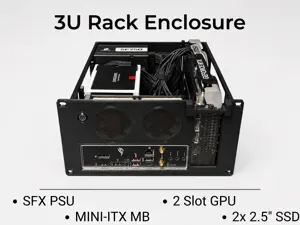 3U 10" Rack Case - Mini-ITX + SFX PSU + GPU