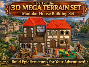 Modular House Building Set | 3D Terrain System