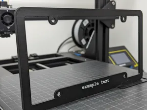 Customizable License-Plate Holder — Emboss Text