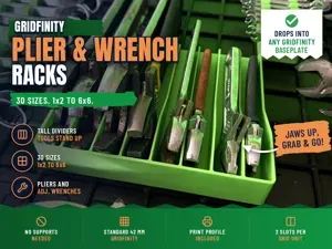 Gridfinity Plier and Wrench Racks
