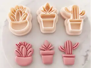 Succulent plants polymer clay cutter