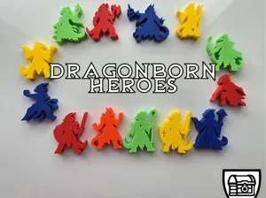 Dragonborn Player Characters - Meeple Minis
