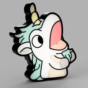 Unicorse from Bluey LED Lamp