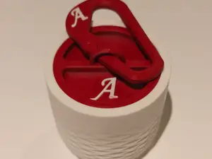 Pacifier Case with Carabiner and Initial
