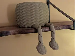 Woven vase with slippers