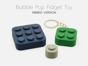 Ribbed Bubble Pop Fidget Toy