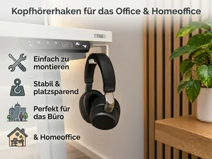 Kopfhörerhaken für Office & Homeoffice