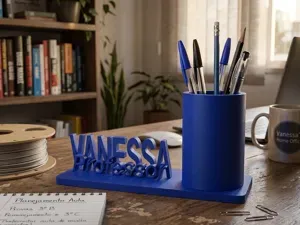 Porta-Canetas Personalizável com Nome e Profissão