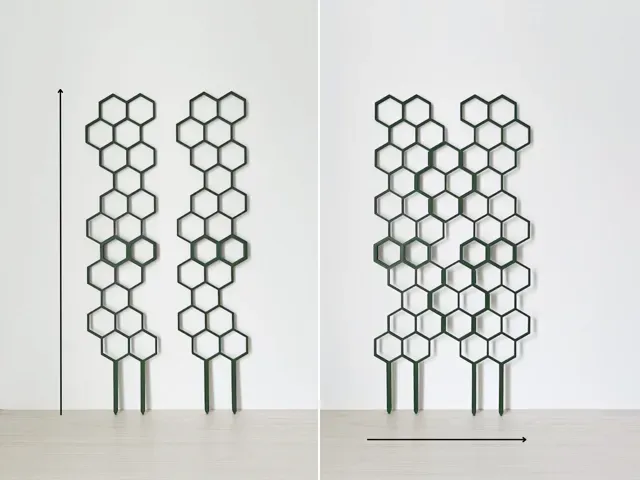Extendable honeycomb trellis