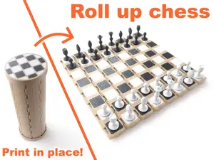 Roll Up Chess - Print in Place - (no TPU/assembly)