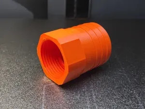 1" Pipe Thread to 38 mm barb hose adapter